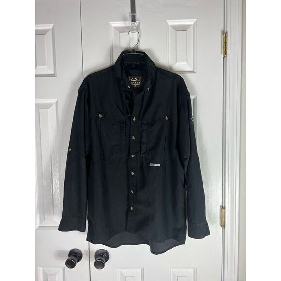 Drake Mens Black Button Up Shirt Size Small - Picture 1 of 5